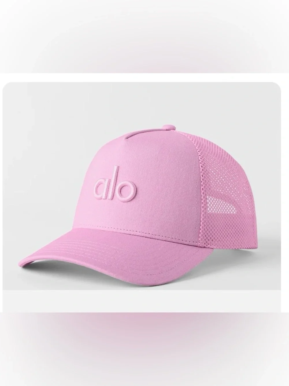 NEW Alo District Trucker Hat in Candy Heart Pink- LIMITED